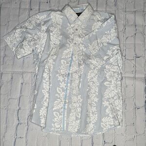 Blue & White Floral Men's Shirt